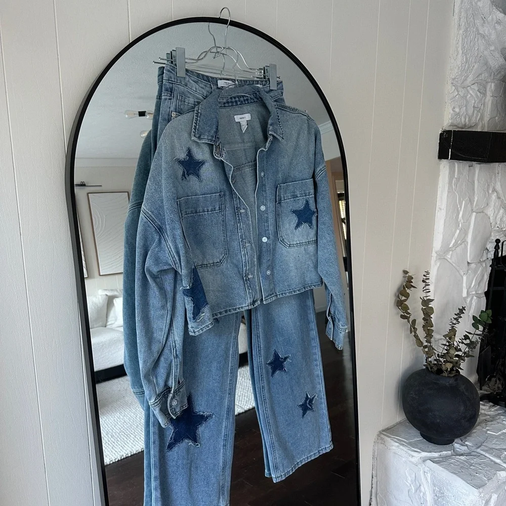Forever 21 Blue Denim Jacket set - Picture 3 of 9